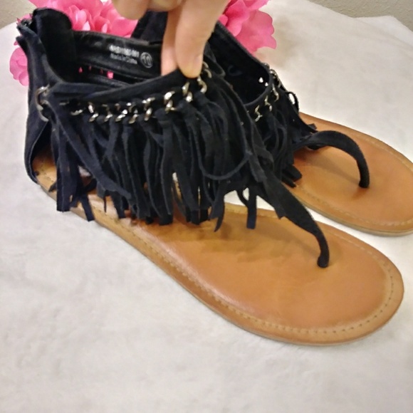 not rated fringe sandals